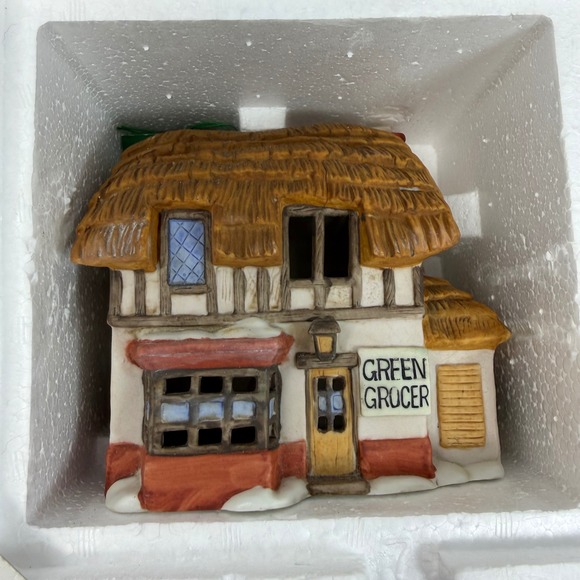 Shops of Dickens Village Green Grocer Candles Handpainted...